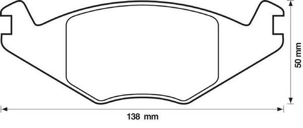 Jeu de 4 plaquettes de frein BENDIX 571315B