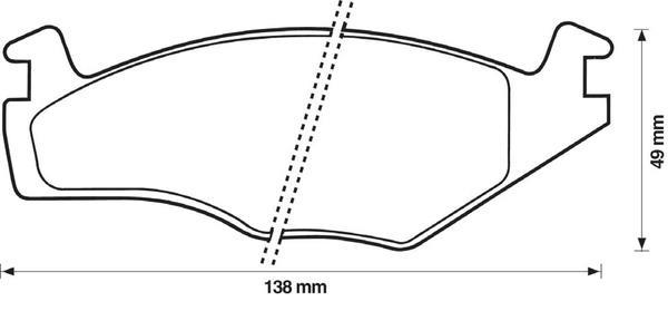 Jeu de 4 plaquettes de frein BENDIX 571317B