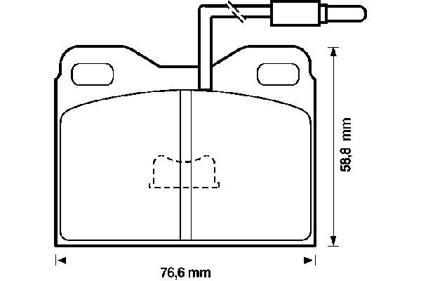 Jeu de 4 plaquettes de frein BENDIX 571323B