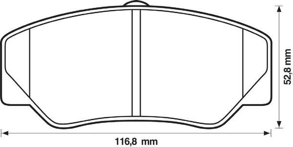 Jeu de 4 plaquettes de frein BENDIX 571336B