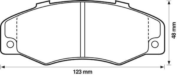 Jeu de 4 plaquettes de frein BENDIX 571339B