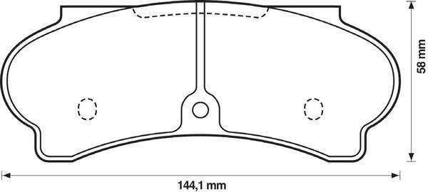 Jeu de 4 plaquettes de frein BENDIX 571340B