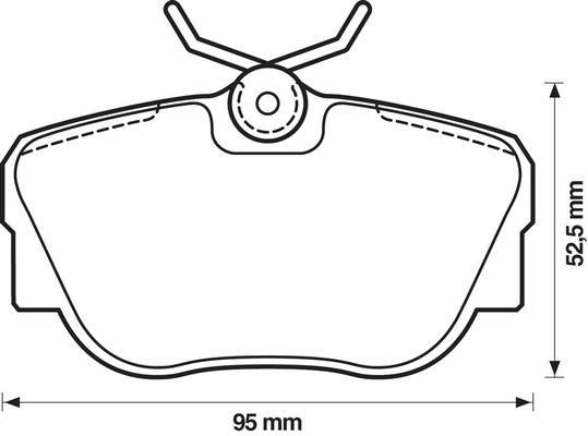 Jeu de 4 plaquettes de frein BENDIX 571352B