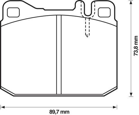 Jeu de 4 plaquettes de frein BENDIX 571372B