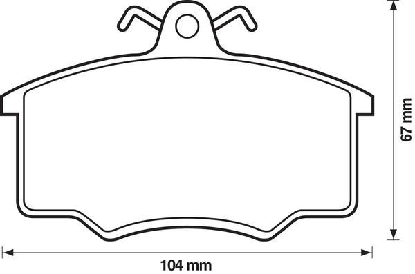Jeu de 4 plaquettes de frein BENDIX 571375B
