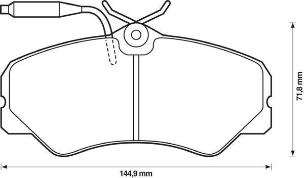 Jeu de 4 plaquettes de frein BENDIX 571393B