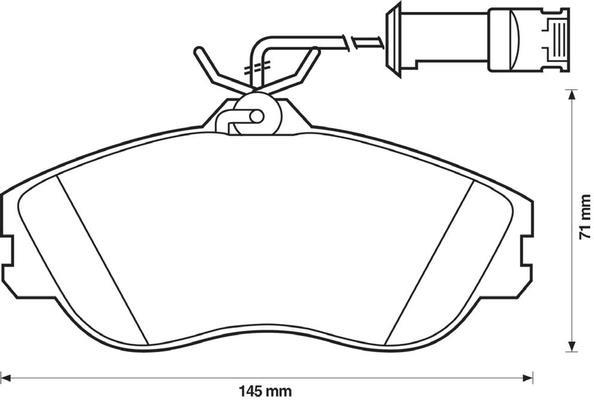 Jeu de 4 plaquettes de frein BENDIX 571402B