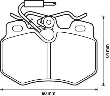 Jeu de 4 plaquettes de frein BENDIX 571406B
