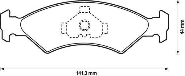 Jeu de 4 plaquettes de frein BENDIX 571412B