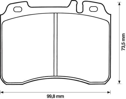 Jeu de 4 plaquettes de frein BENDIX 571413B