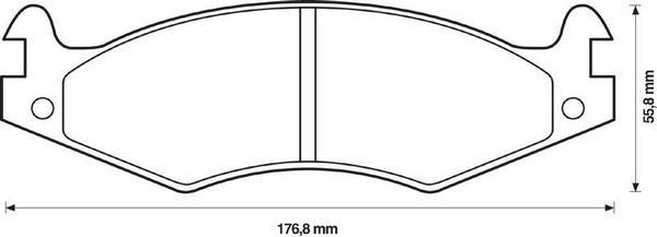 Jeu de 4 plaquettes de frein BENDIX 571424B