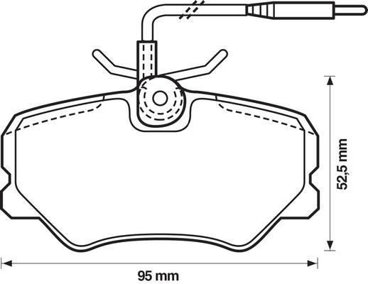 Jeu de 4 plaquettes de frein BENDIX 571510B
