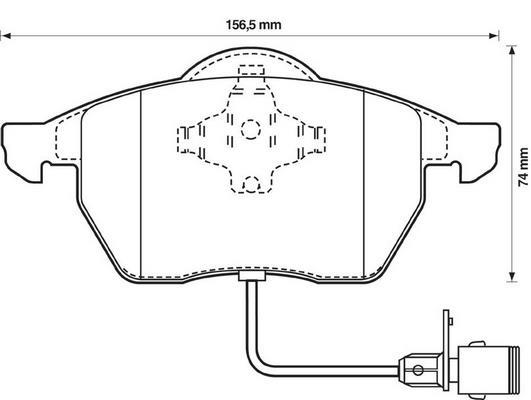 Jeu de 4 plaquettes de frein BENDIX 571512B