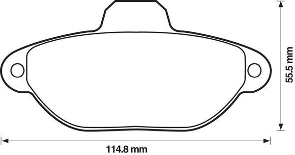 Jeu de 4 plaquettes de frein BENDIX 571528B