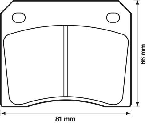 Jeu de 4 plaquettes de frein BENDIX 571532B