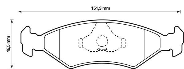 Jeu de 4 plaquettes de frein BENDIX 571536B