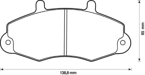 Jeu de 4 plaquettes de frein BENDIX 571745B