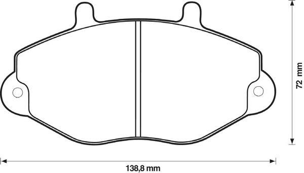 Jeu de 4 plaquettes de frein BENDIX 571746B