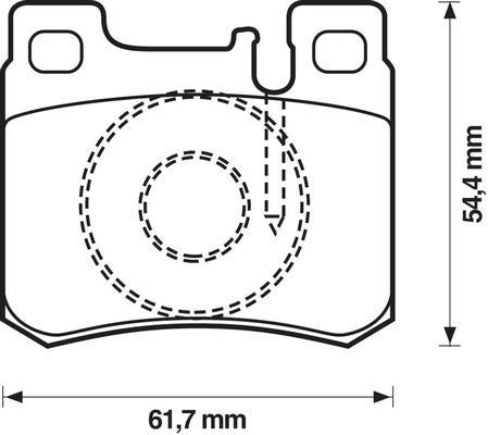 Jeu de 4 plaquettes de frein BENDIX 571753B