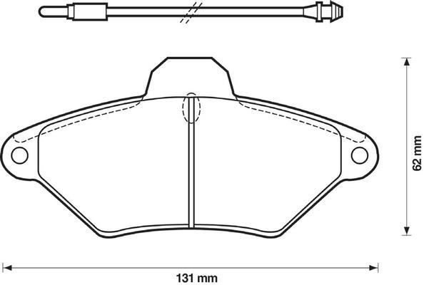 Jeu de 4 plaquettes de frein BENDIX 571757B