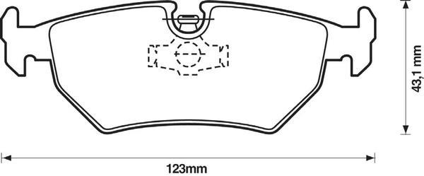Jeu de 4 plaquettes de frein BENDIX 571837B