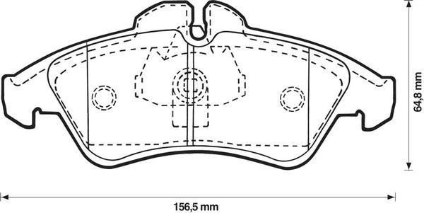 Jeu de 4 plaquettes de frein BENDIX 571844B
