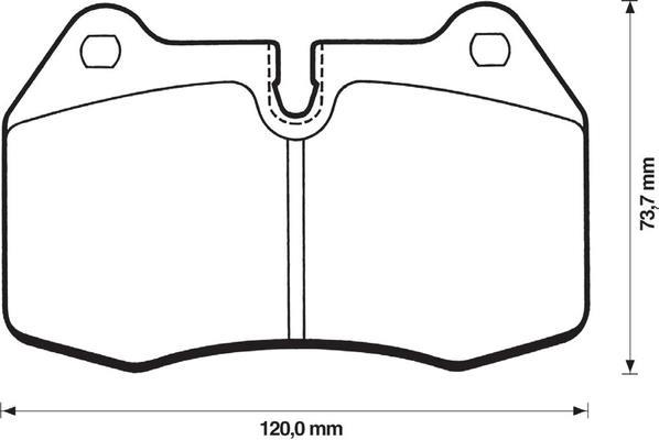 Jeu de 4 plaquettes de frein BENDIX 571852B