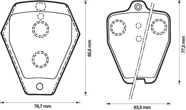 Jeu de 4 plaquettes de frein BENDIX 571871B