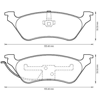 Jeu de 4 plaquettes de frein BENDIX 572505B