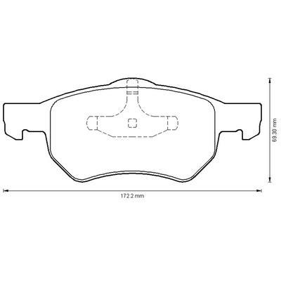 Jeu de 4 plaquettes de frein BENDIX 572509B