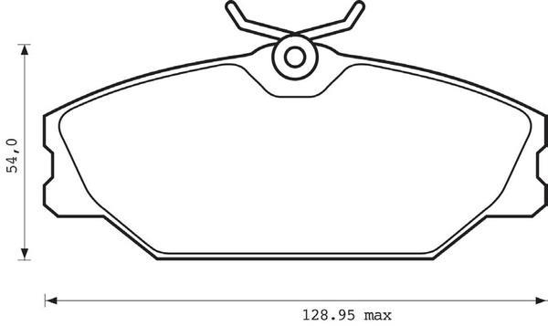 Jeu de 4 plaquettes de frein BENDIX 573008B