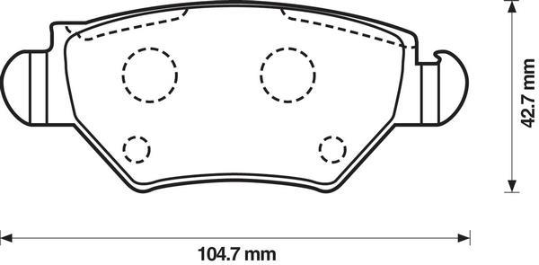 Jeu de 4 plaquettes de frein BENDIX 573010B