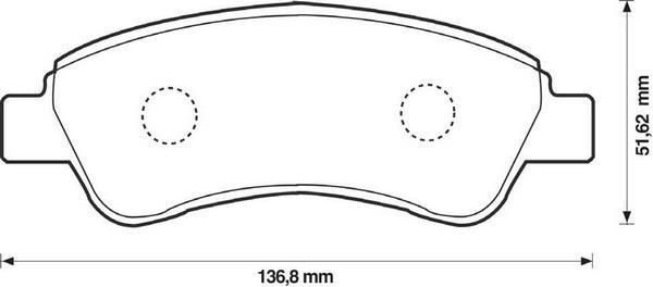 Jeu de 4 plaquettes de frein BENDIX 573183B