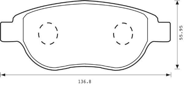 Jeu de 4 plaquettes de frein BENDIX 573031B
