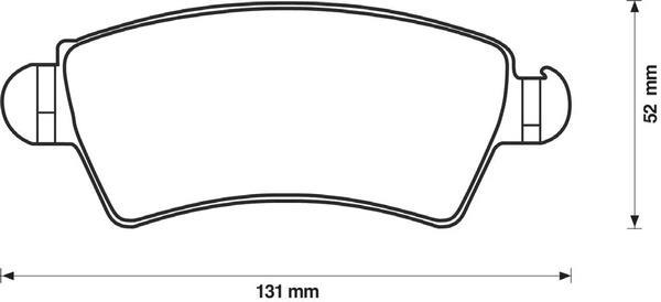 Jeu de 4 plaquettes de frein BENDIX 573036B