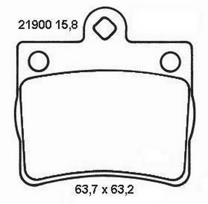 Jeu de 4 plaquettes de frein BENDIX 573053B