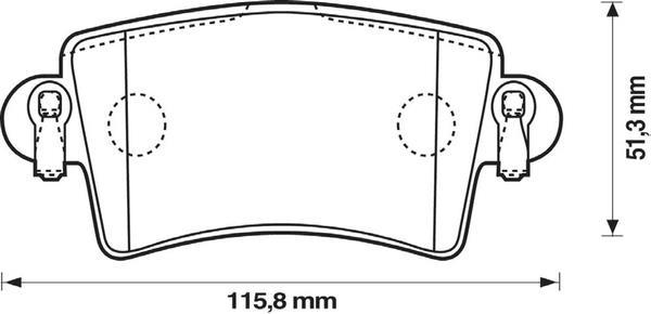 Jeu de 4 plaquettes de frein BENDIX 573055B