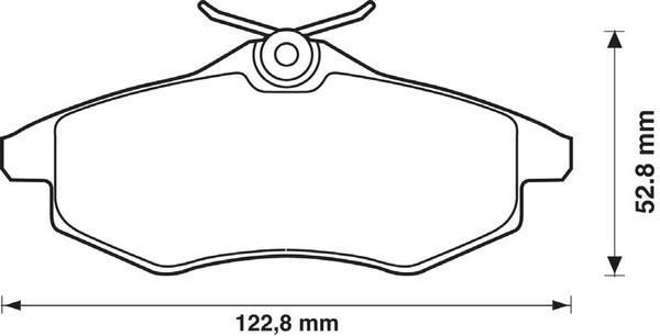 Jeu de 4 plaquettes de frein BENDIX 573083B