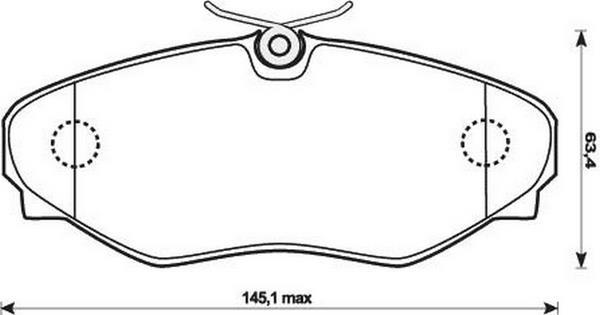 Jeu de 4 plaquettes de frein BENDIX 573099B