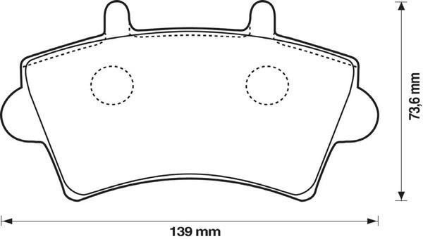 Jeu de 4 plaquettes de frein BENDIX 573107B