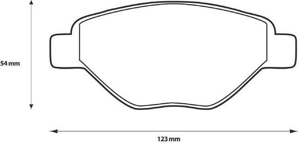 Jeu de 4 plaquettes de frein BENDIX 573123B