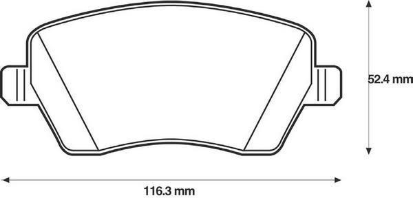 Jeu de 4 plaquettes de frein BENDIX 573125B