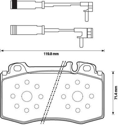Jeu de 4 plaquettes de frein BENDIX 573152B