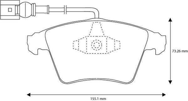 Jeu de 4 plaquettes de frein BENDIX 573159B