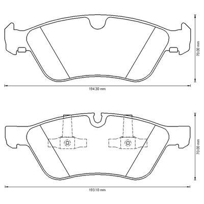 Jeu de 4 plaquettes de frein BENDIX 573175B