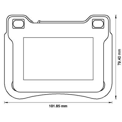 Jeu de 4 plaquettes de frein BENDIX 573177B