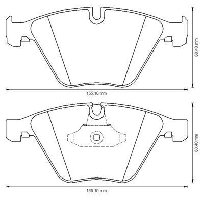 Jeu de 4 plaquettes de frein BENDIX 573181B