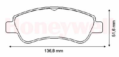 Jeu de 4 plaquettes de frein BENDIX 573183B