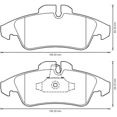 Jeu de 4 plaquettes de frein BENDIX 573190B