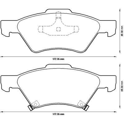 Jeu de 4 plaquettes de frein BENDIX 573238B